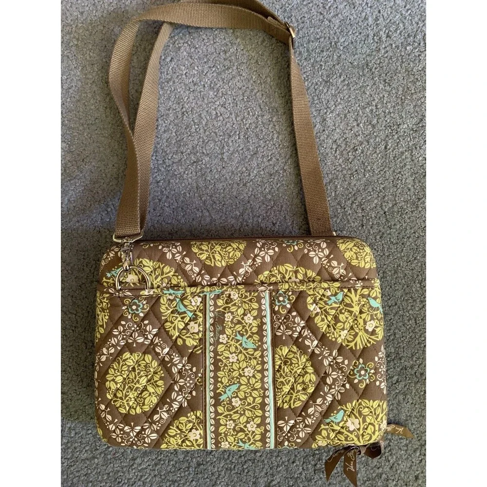 Vera Bradley Sittin' In A Tree Laptop Carry On Hard Shell Briefcase Bag